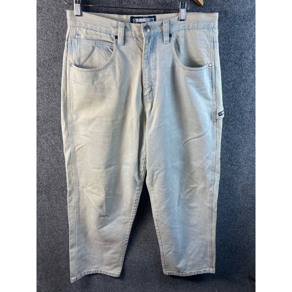 Y2K Southpole Mens Jeans Sz 34 Straight Light Blue Zip Fly Cotton